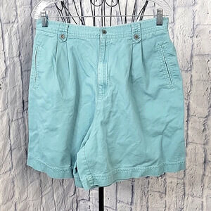 LIZSPORT Blue Women's Pleated Shorts Size‎ 16